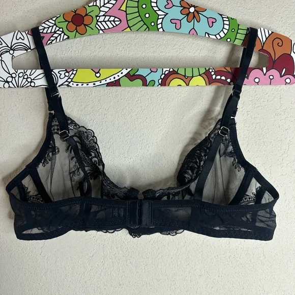 Bluebella Marseille black sheer Bra underwire size 34C - Picture 2 of 6